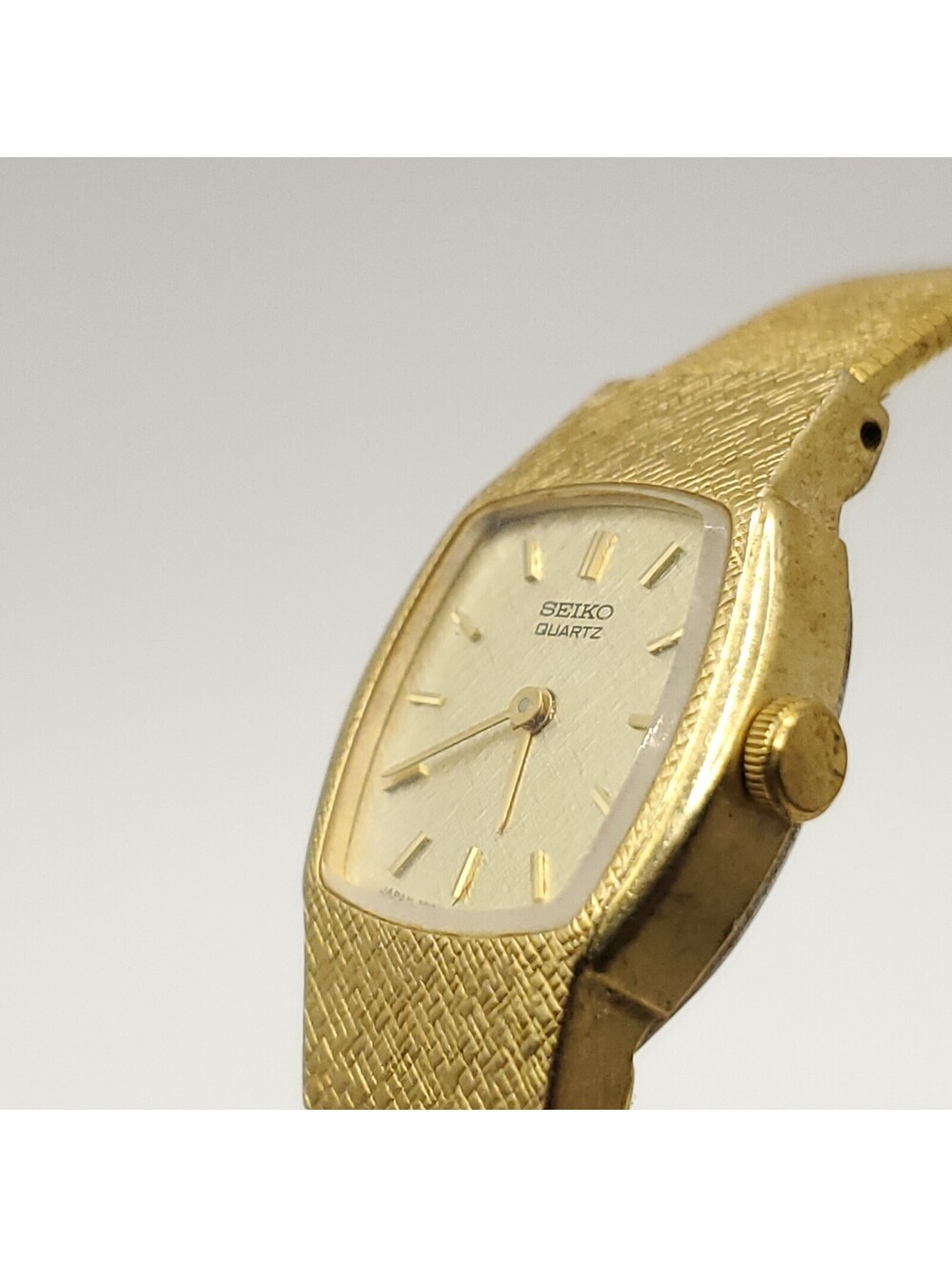 VTG Seiko Quartz Watch 2C20-5389 Women Gold Tone Barrel Analog New Battery - Picture 9 of 14